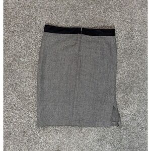 Vintage Strawberry Career Herringbone Pencil Skirt Wool Blend Large Made in USA